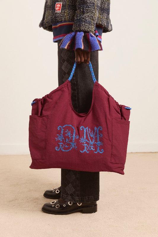 Damson Madder - Wilma Techy Shopper Bag, Burgundy