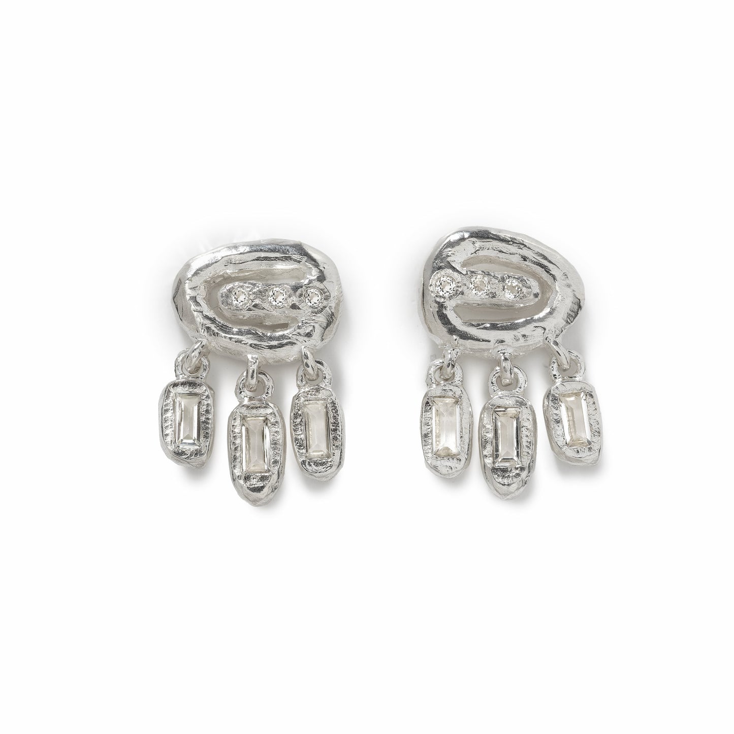 Tyger by the Tail - Hydra Earrings, Silver