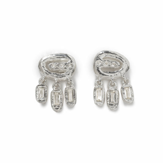 Tyger by the Tail - Hydra Earrings, Silver
