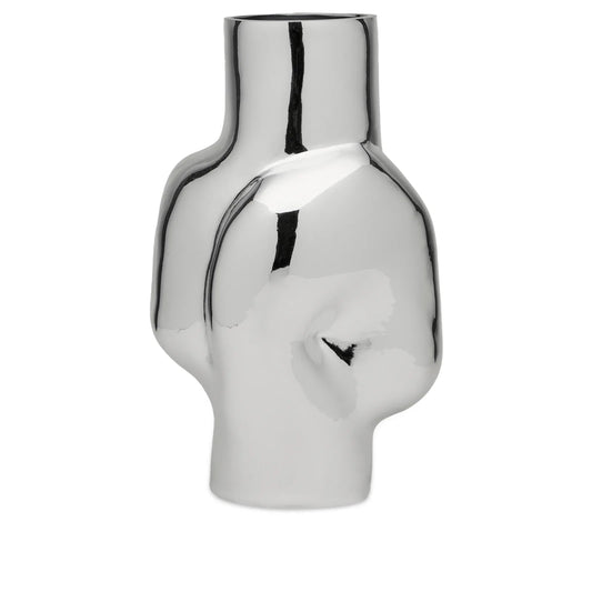 HKLIVING - Gleam Glass High Vase, Chrome