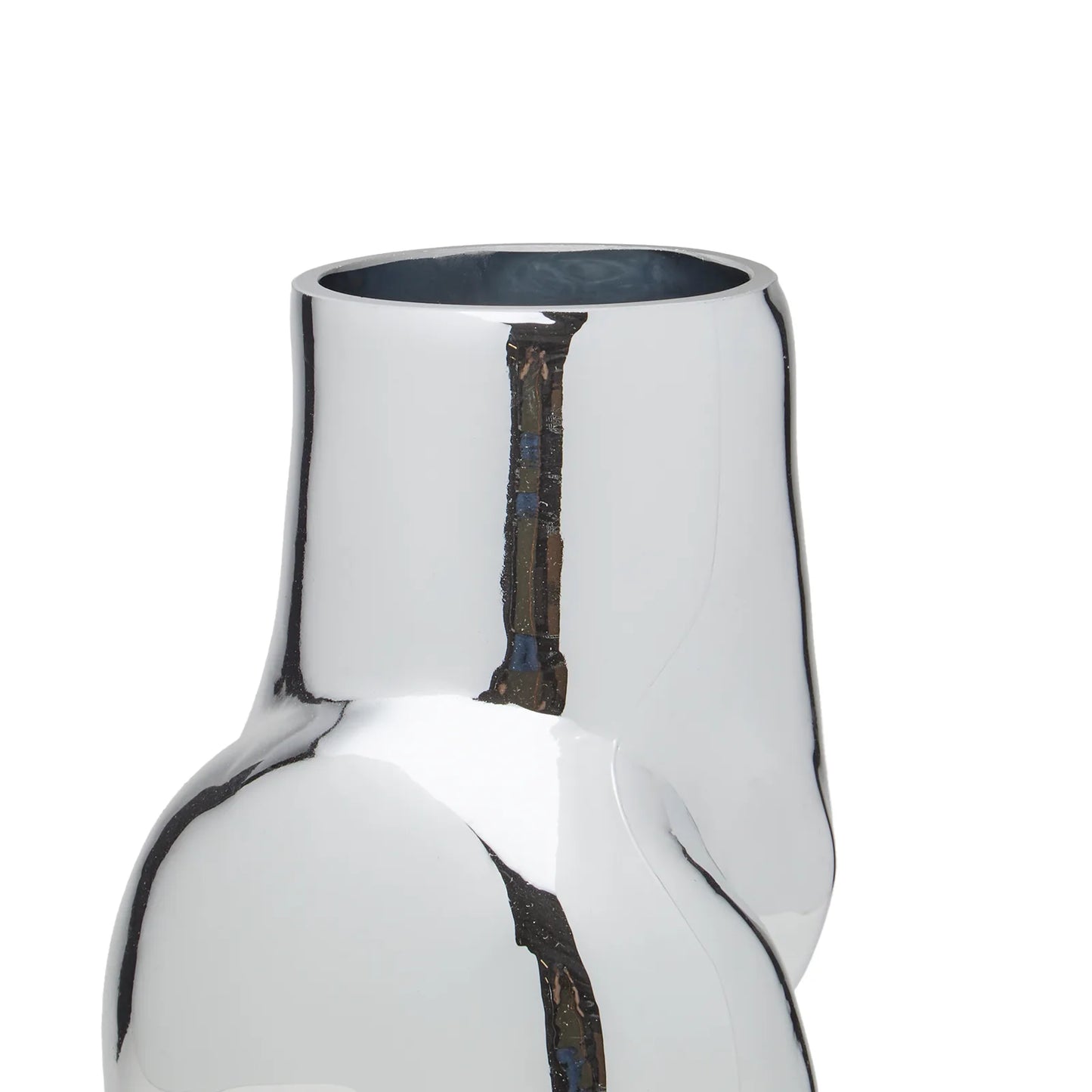 HKLIVING - Gleam Glass High Vase, Chrome