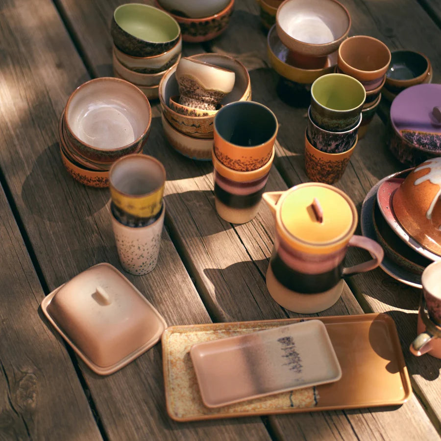 HKLIVING - 70s Ceramics: Cake Tray, Sunbeam