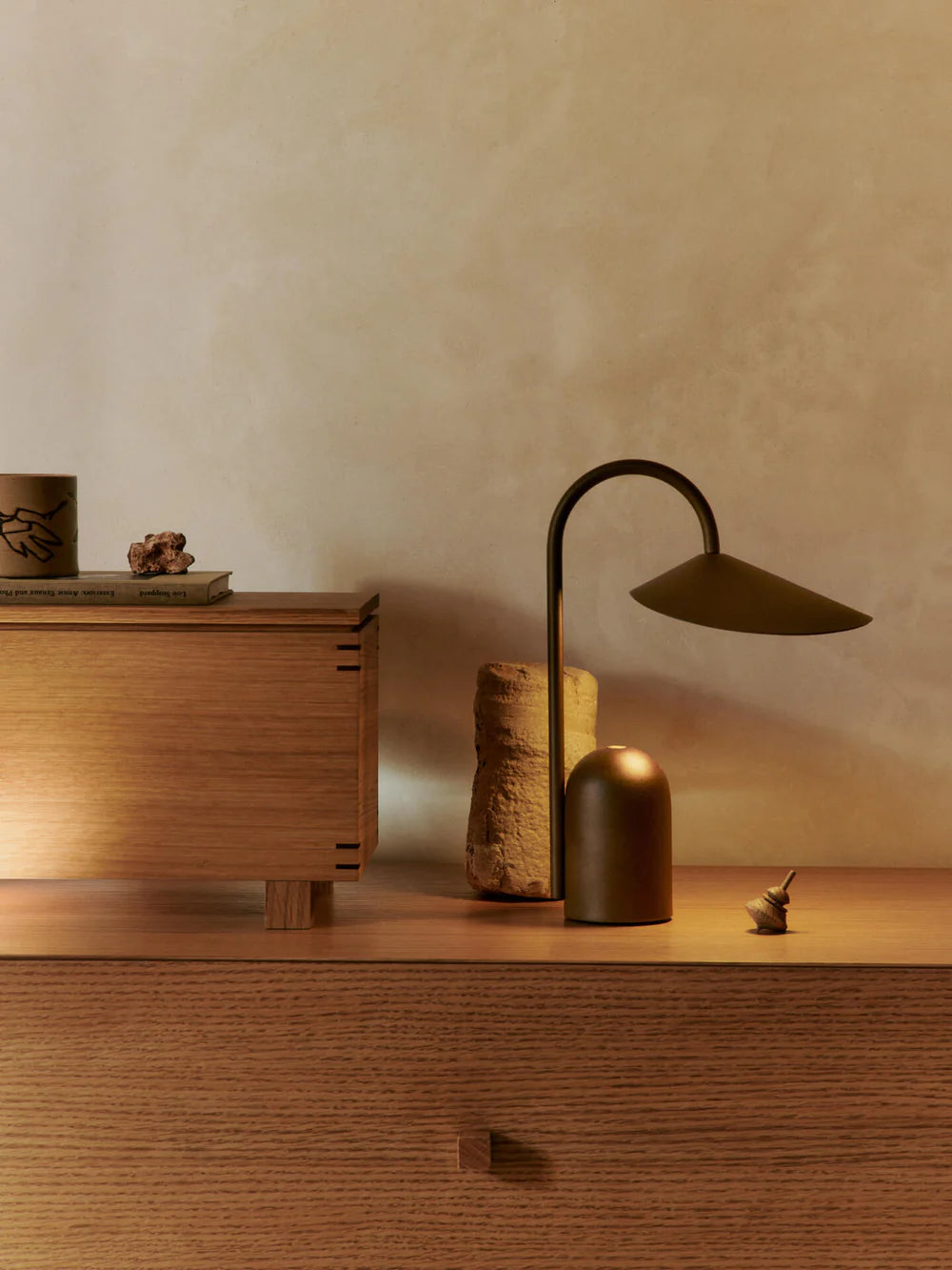 Ferm Living - Arum Portable Lamp, Dark Chocolate