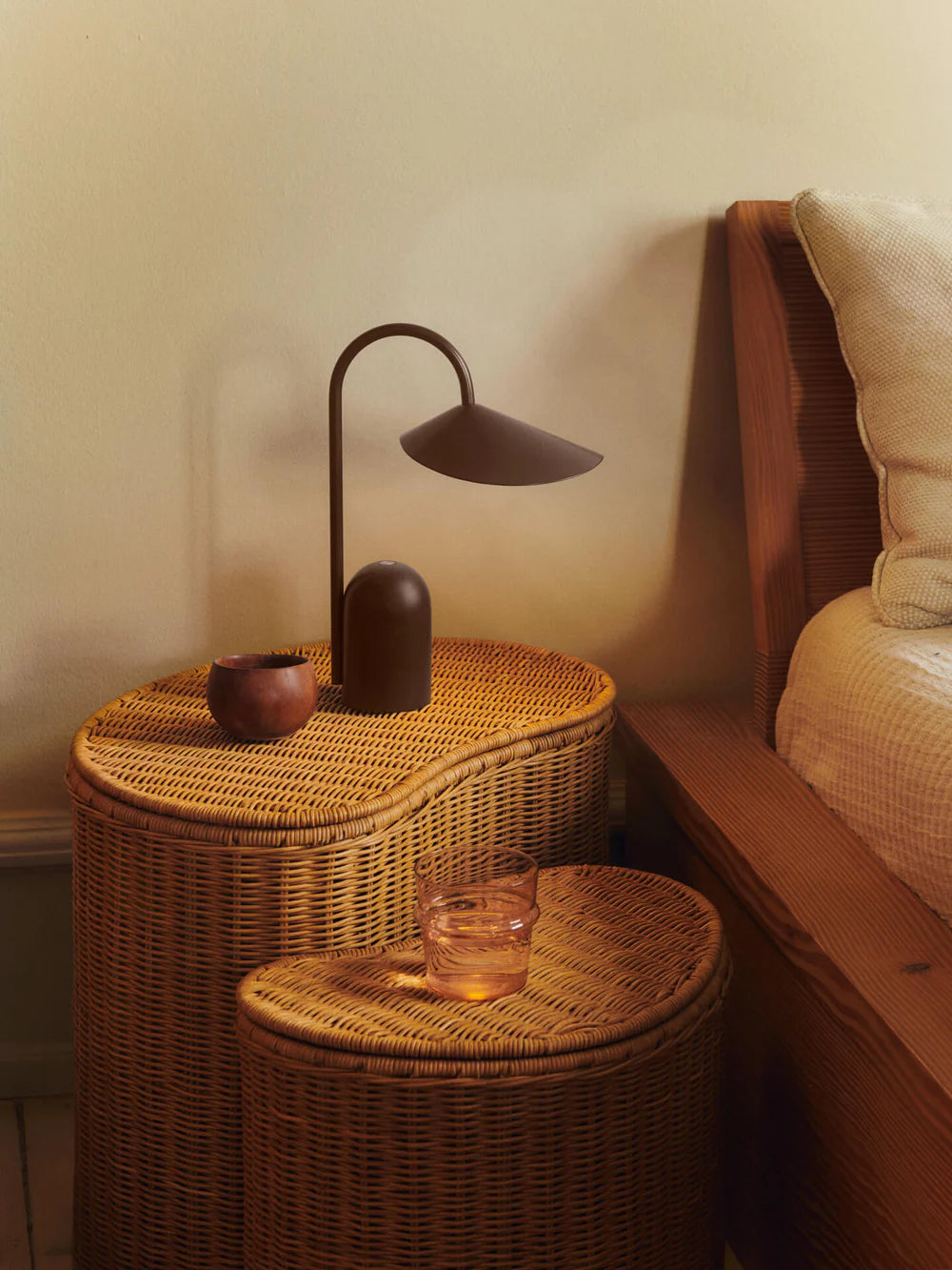 Ferm Living - Arum Portable Lamp, Dark Chocolate