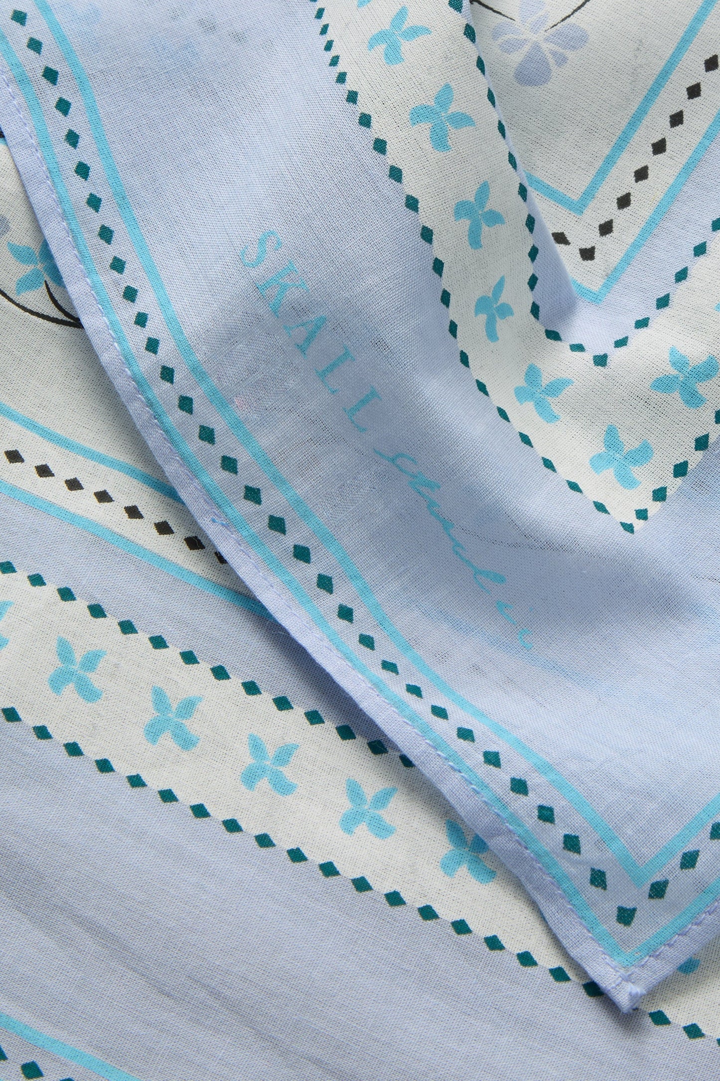 Skall Studio - Floral Scarf, Aqua
