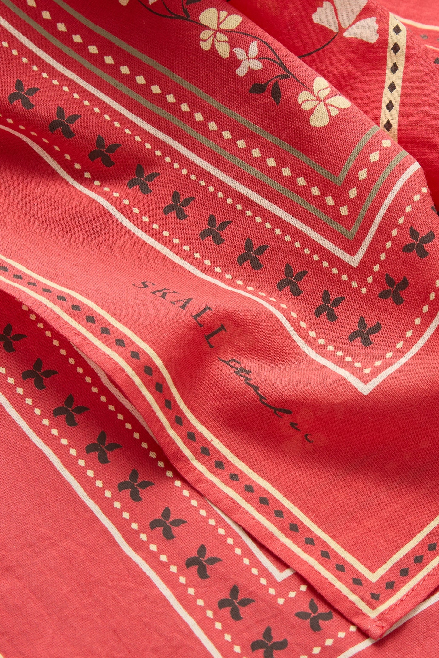 Skall Studio - Floral Scarf, Red
