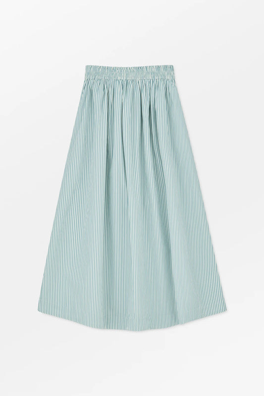 Skall Studio - Dagny Skirt, White/Aqua Stripe