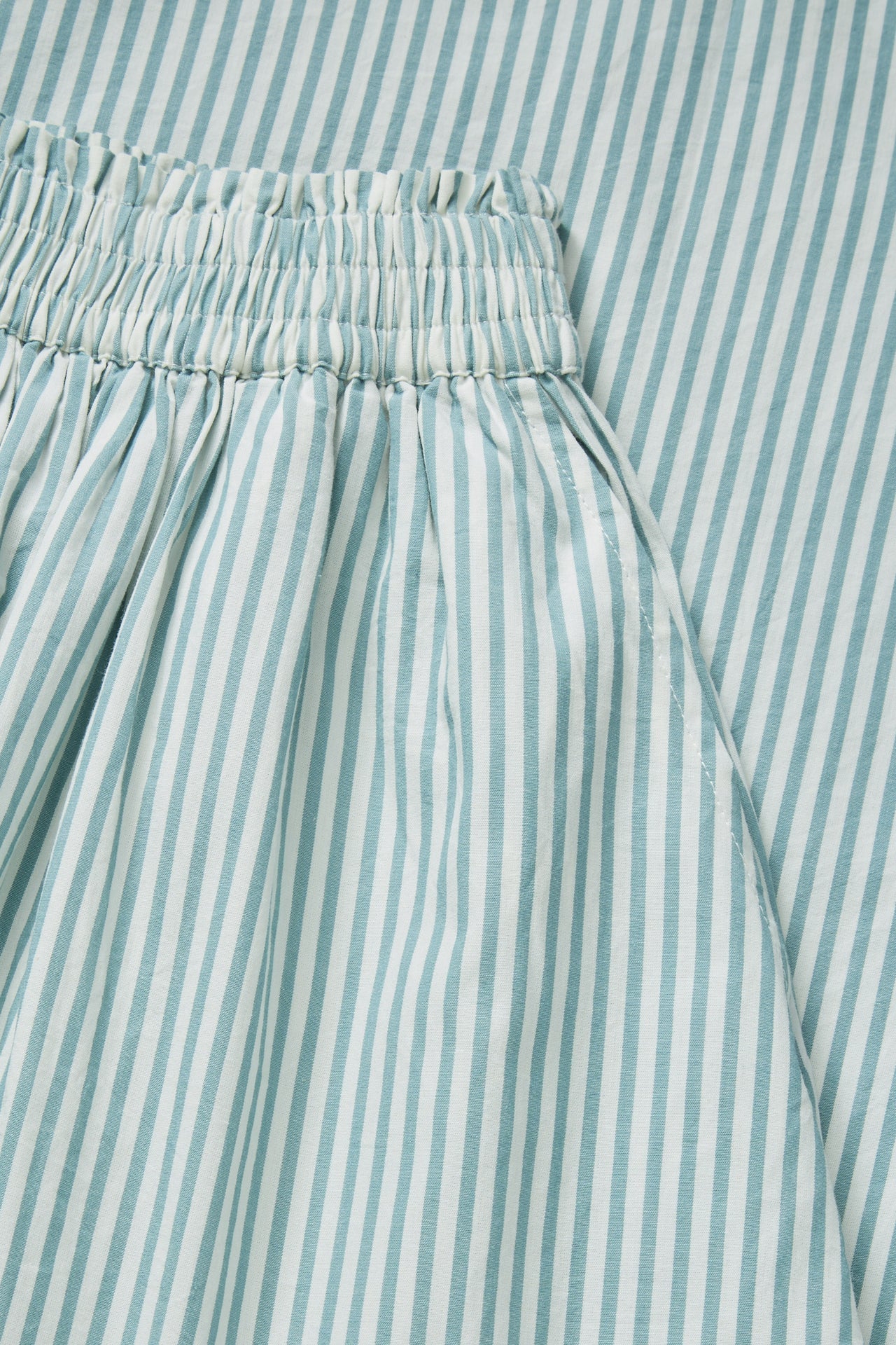 Skall Studio - Dagny Skirt, White/Aqua Stripe