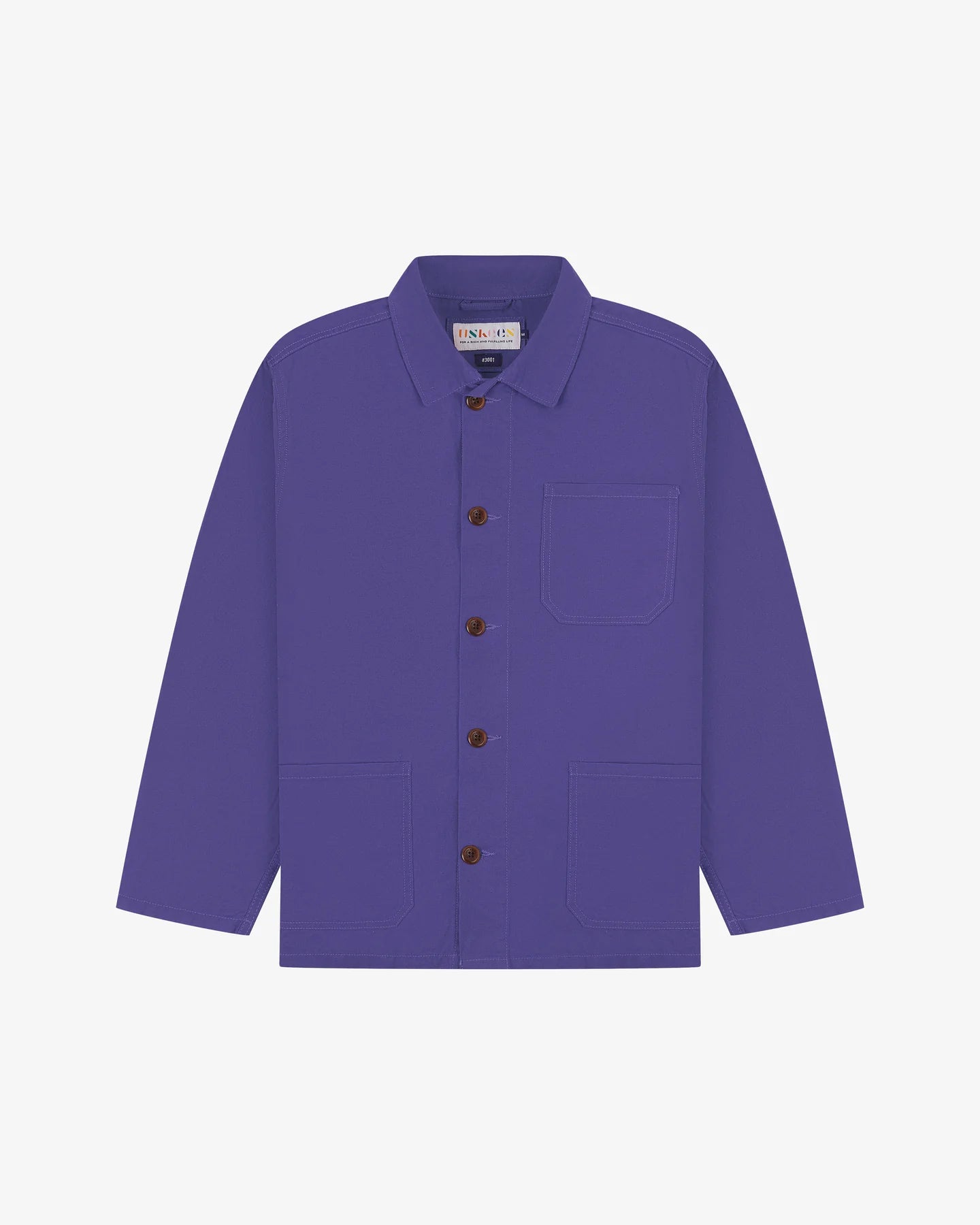 Uskees - 3001 Buttoned Overshirt Cotton, Burst Grape