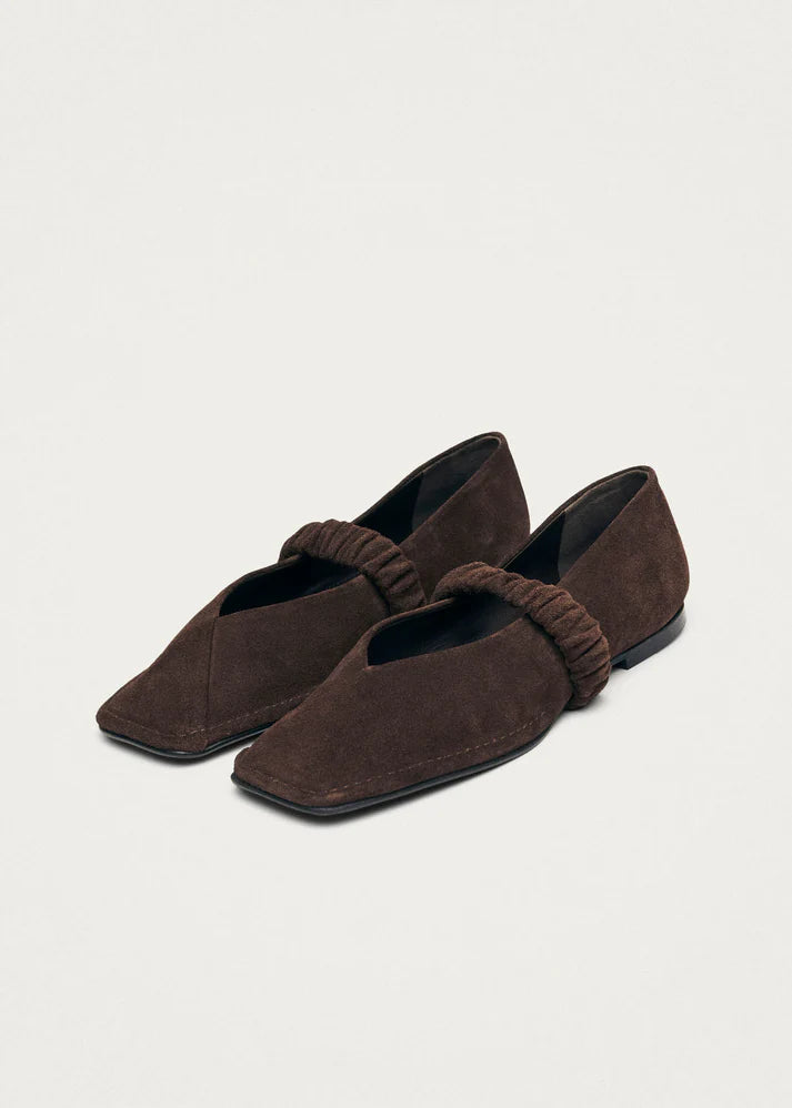 Alohas - Lautan Suede Brown Ballet Flats