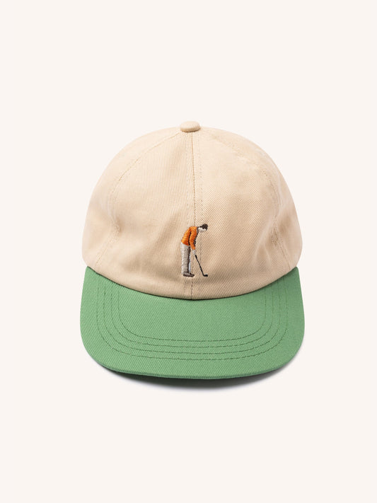 Kestin - Leuchars Cap, Stone/Green Golf Embroidery