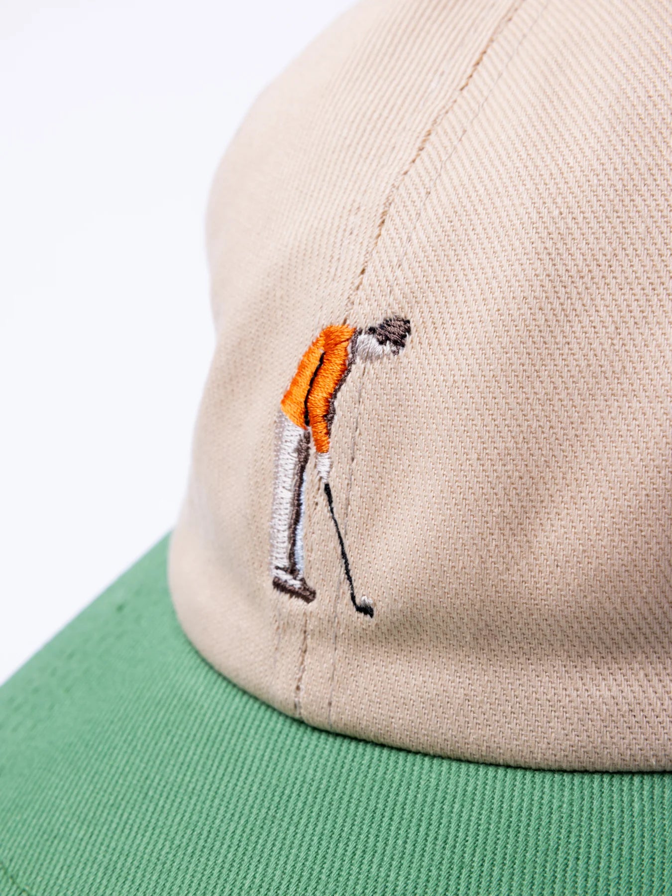 Kestin - Leuchars Cap, Stone/Green Golf Embroidery