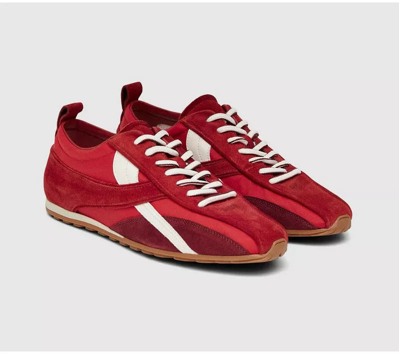 Alohas - Tb.304 Nylon Red Leather Sneakers