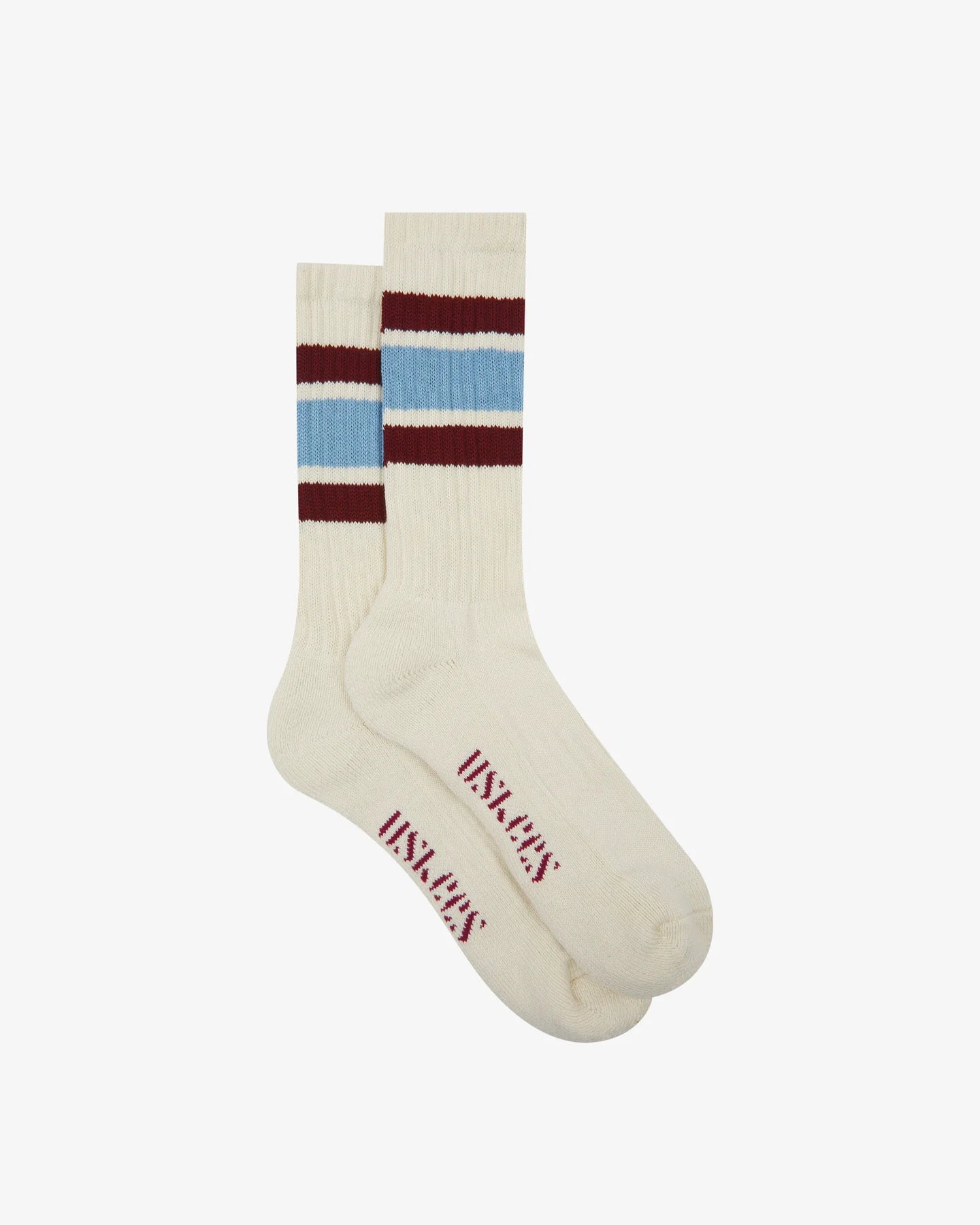 Uskees - 4011 College Stripe Socks, Powder Blue
