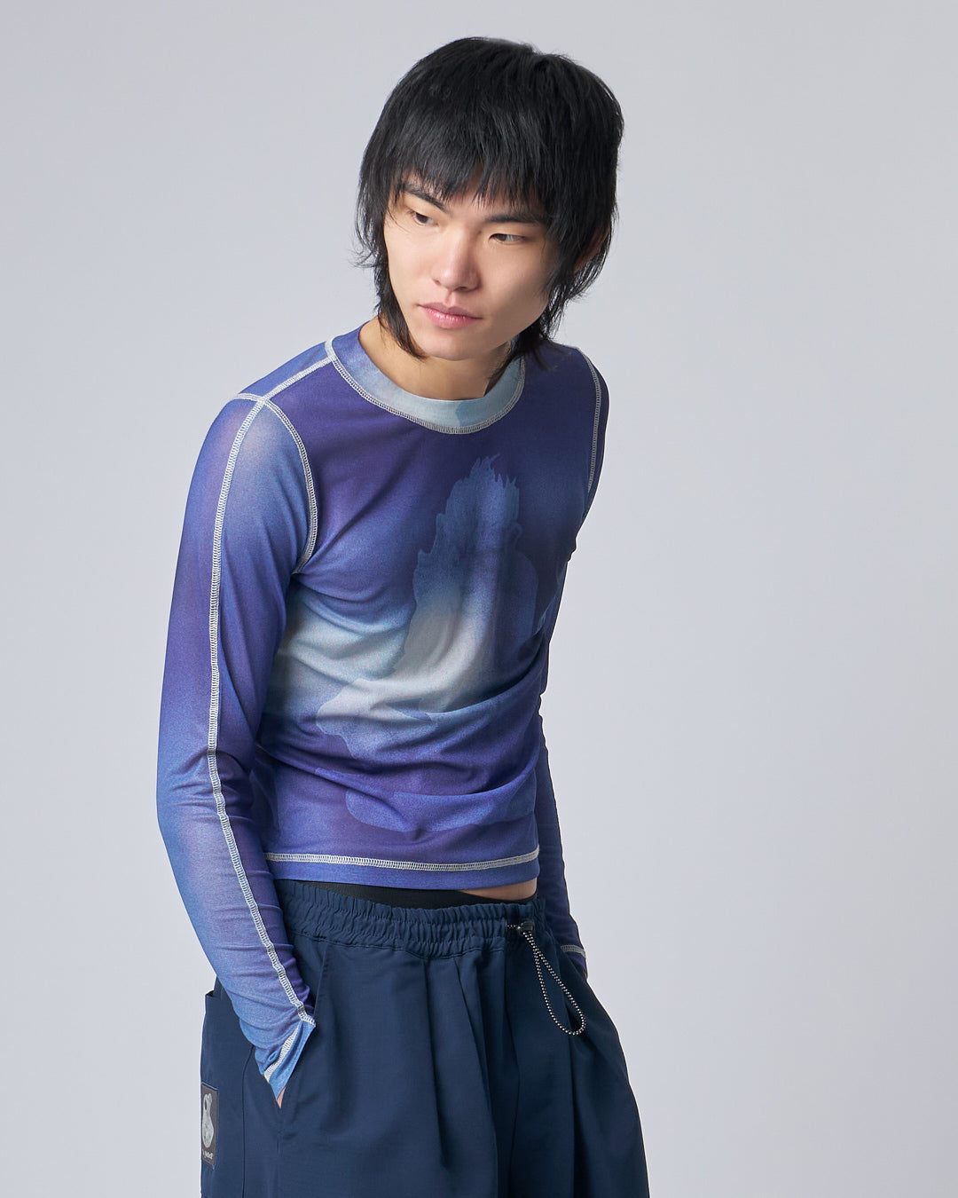 Candice - Mane Mesh Top, Blue
