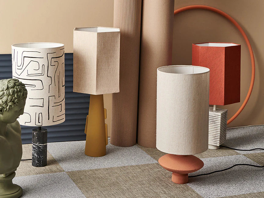 HKLIVING - Cylinder Lamp Shade Natural Linen
