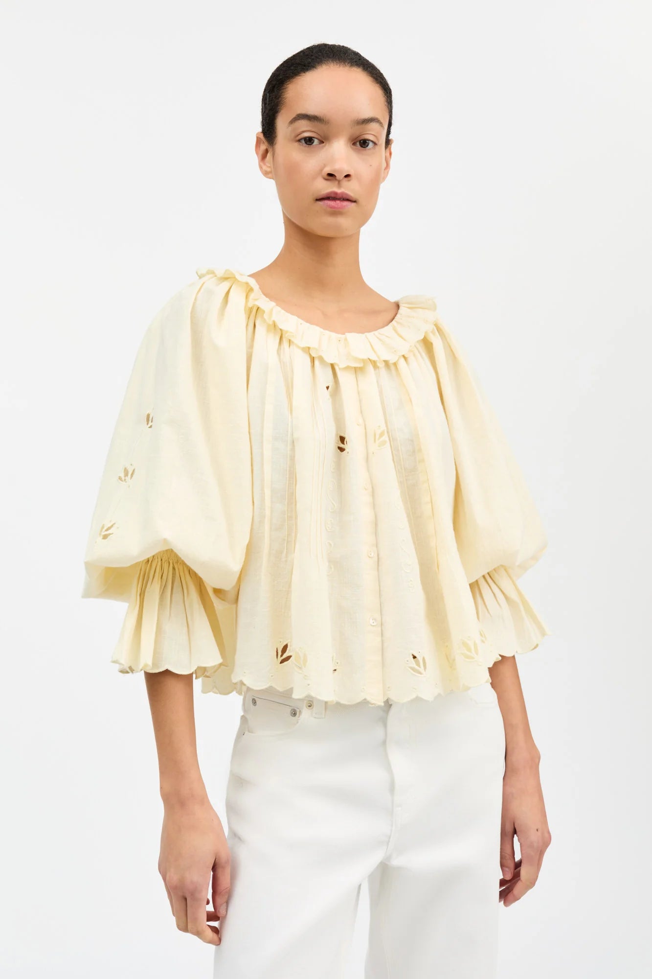 Skall Studio - Fleurie Blouse, Buttermilk