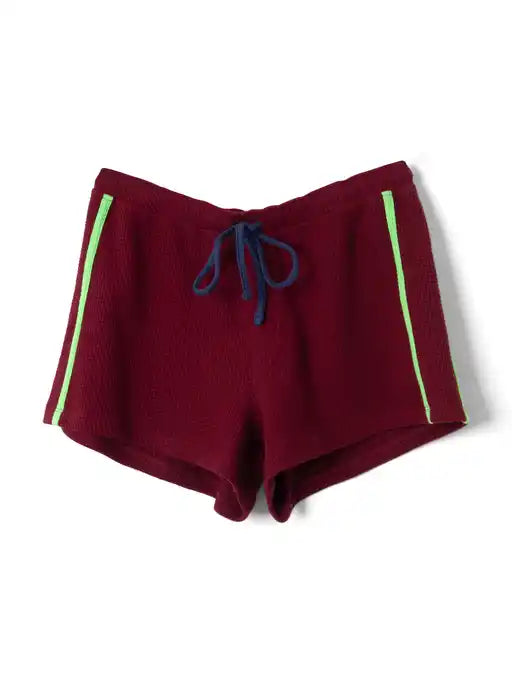 Damson Madder - Rylee Waffle Short, Burgundy