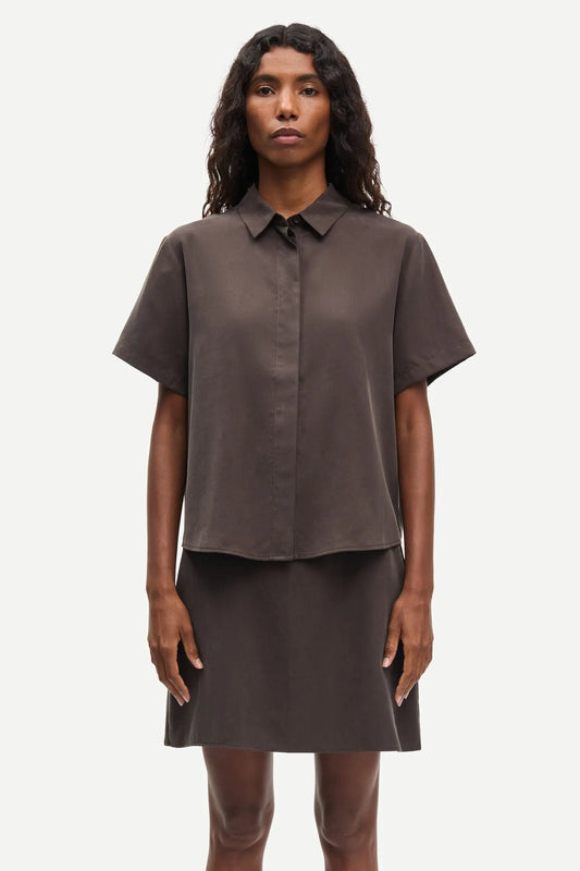 Samsøe Samsøe - Mina SS Shirt, Mulch