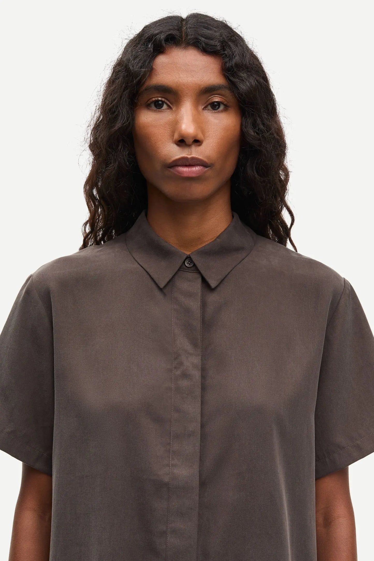 Samsøe Samsøe - Mina SS Shirt, Mulch