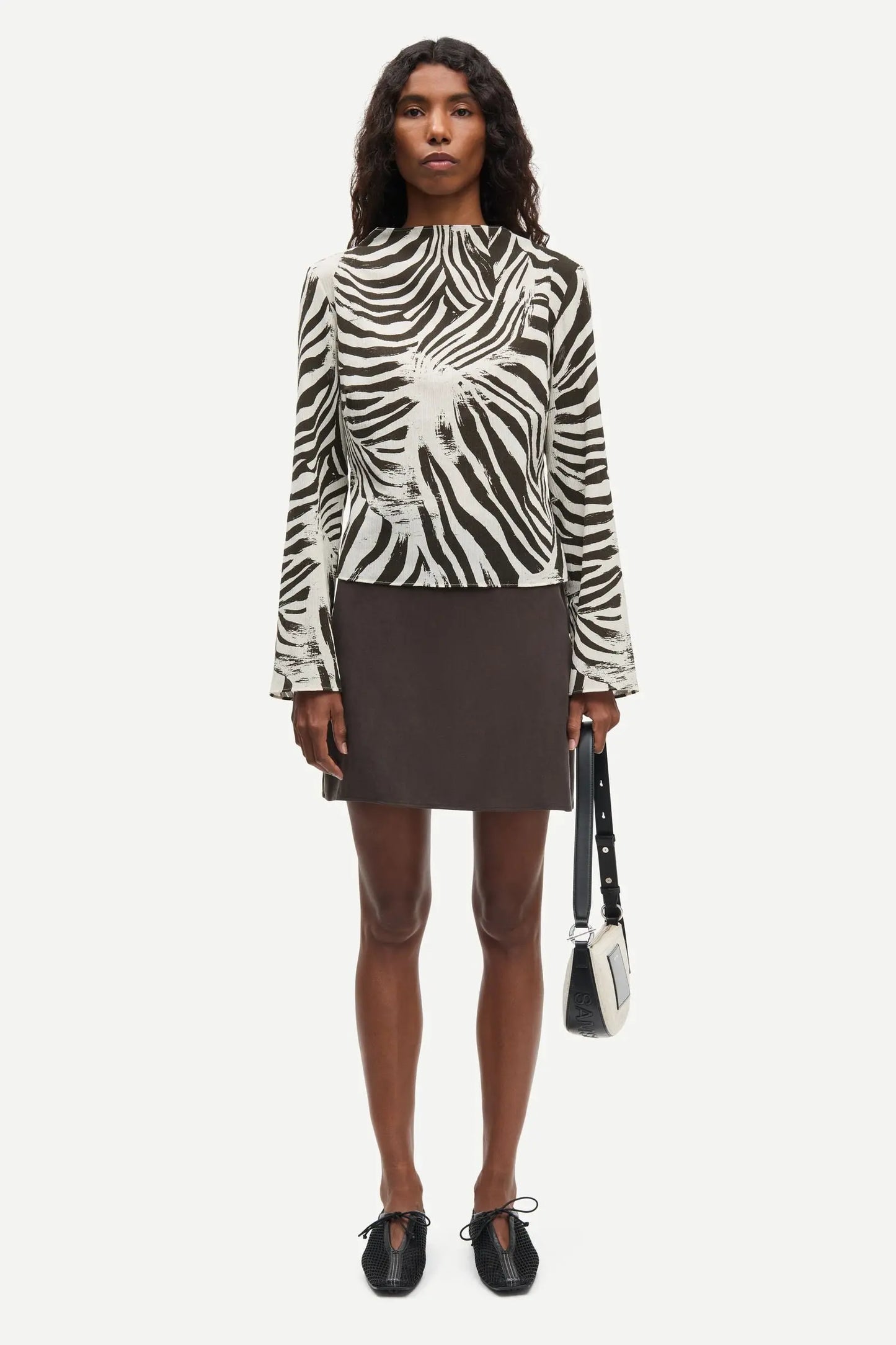 Samsøe Samsøe - Saagnet Short Skirt, Mulch