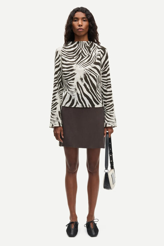 Samsøe Samsøe - Saagnet Short Skirt, Mulch
