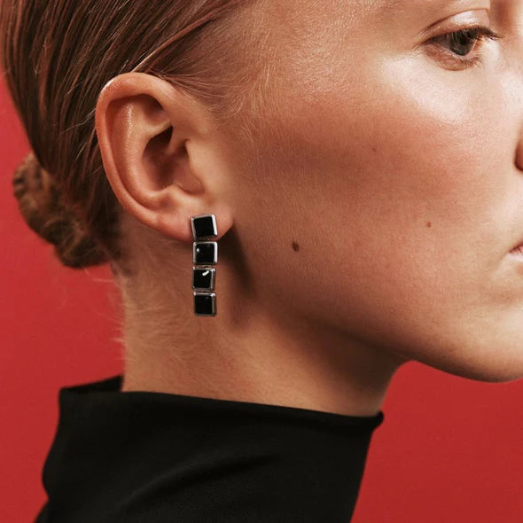 Heaven Mayhem - Archer Drop Earrings, Silver