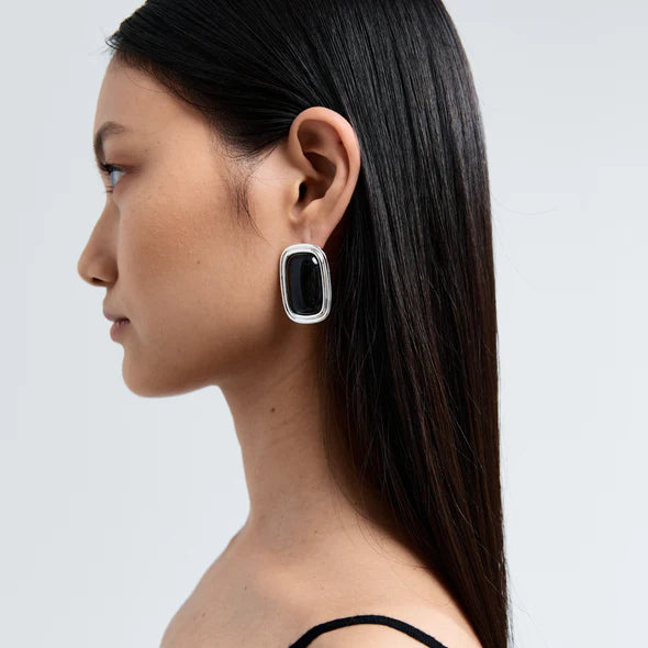 Heaven Mayhem - Ribbon Earrings, Silver