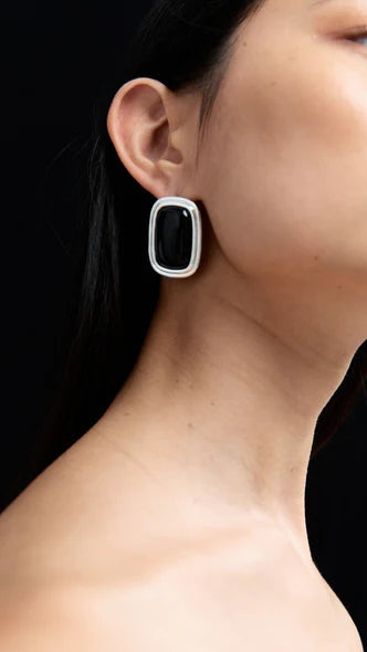 Heaven Mayhem - Ribbon Earrings, Silver