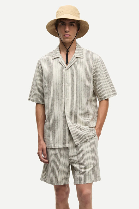 Samsøe Samsøe - Oscar AX Shirt, Brown Stripe