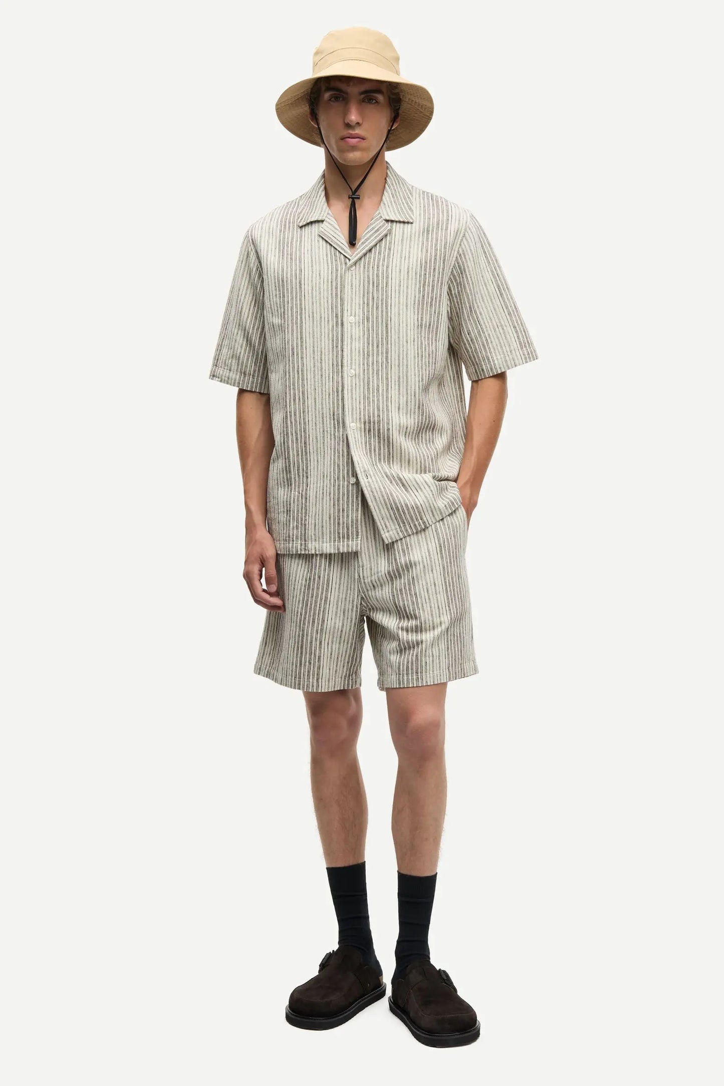 Samsøe Samsøe - Oscar AX Shirt, Brown Stripe