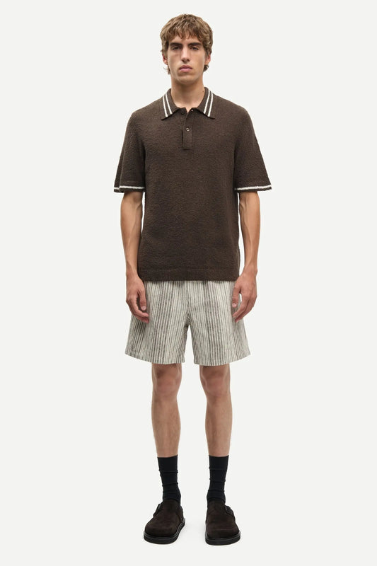 Samsøe Samsøe - Sajabari Fly Shorts, Brown Stripe
