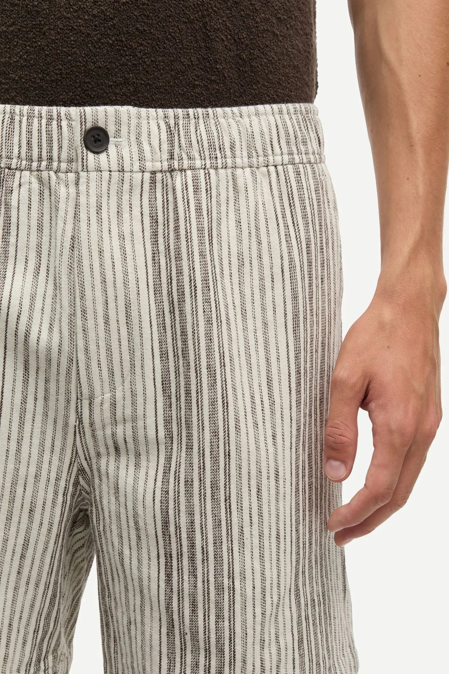 Samsøe Samsøe - Sajabari Fly Shorts, Brown Stripe