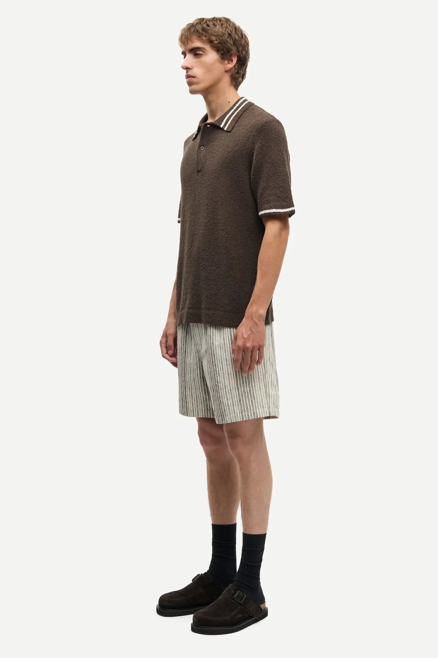 Samsøe Samsøe - Sajabari Fly Shorts, Brown Stripe