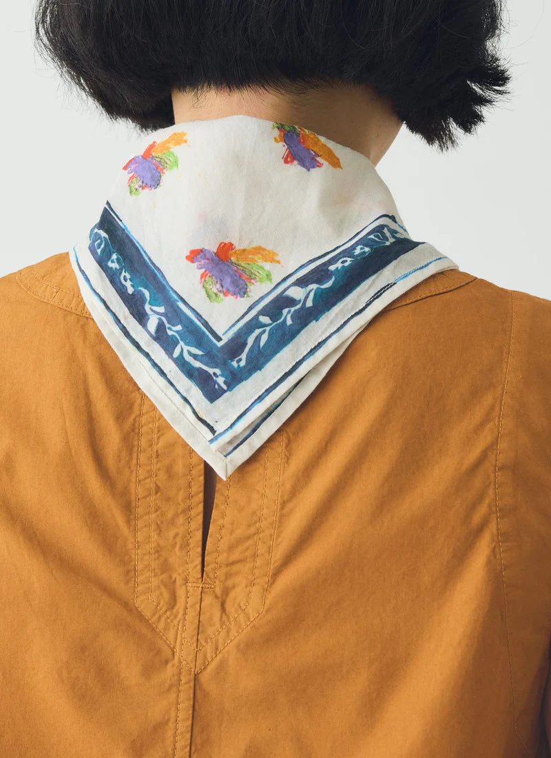 TOAST - Table Setting Print Cotton Bandana, Ecru