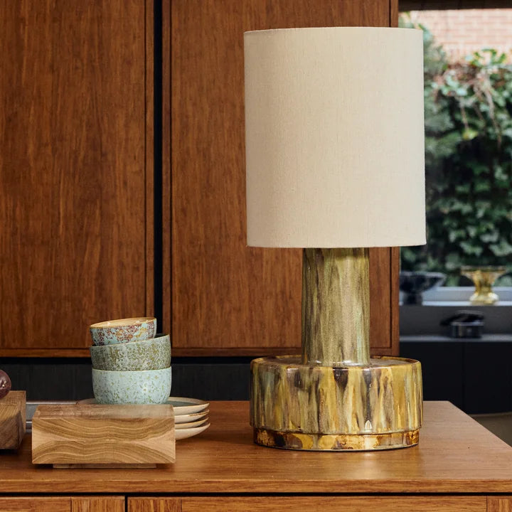 HKLIVING - Ceramic Lamp Base, Reactive Green
