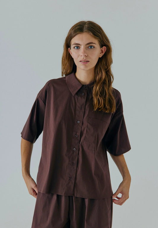 NORR - Otilia String Shirt, Brown