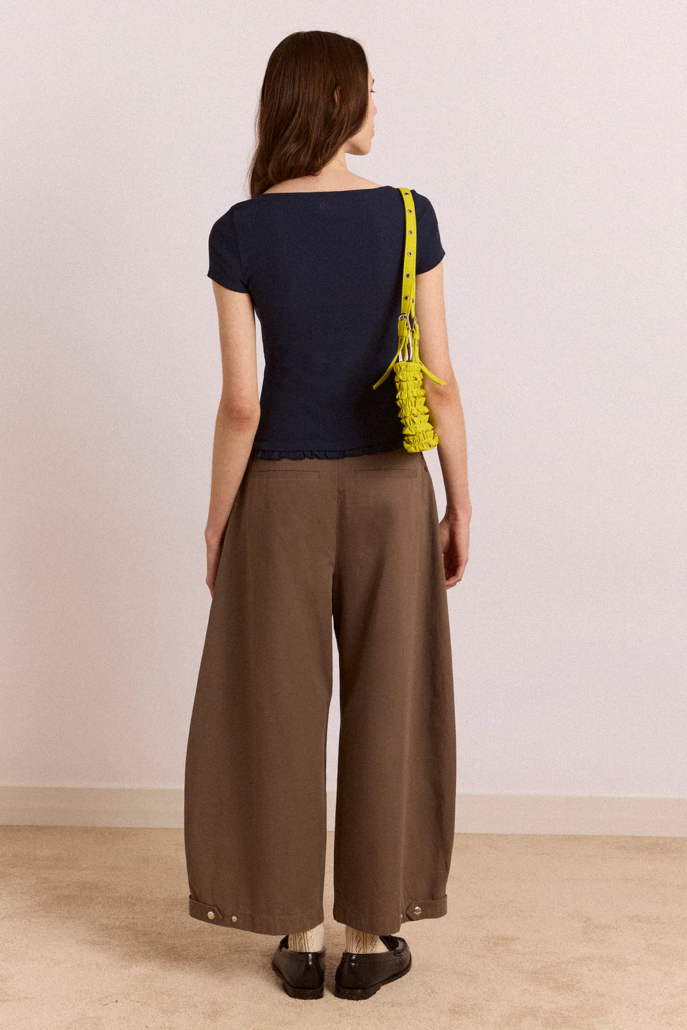 Damson Madder - Posie Short Sleeve Top, Navy