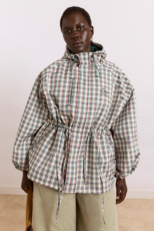 Damson Madder - Liu Raincoat, Elderberry Check