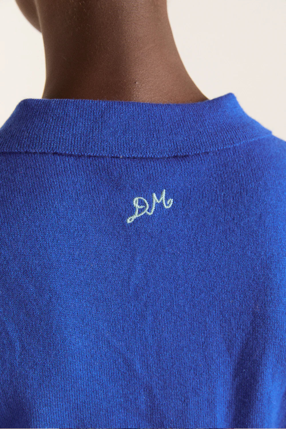 Damson Madder - Voula Fine Gauge Cardigan, Blue