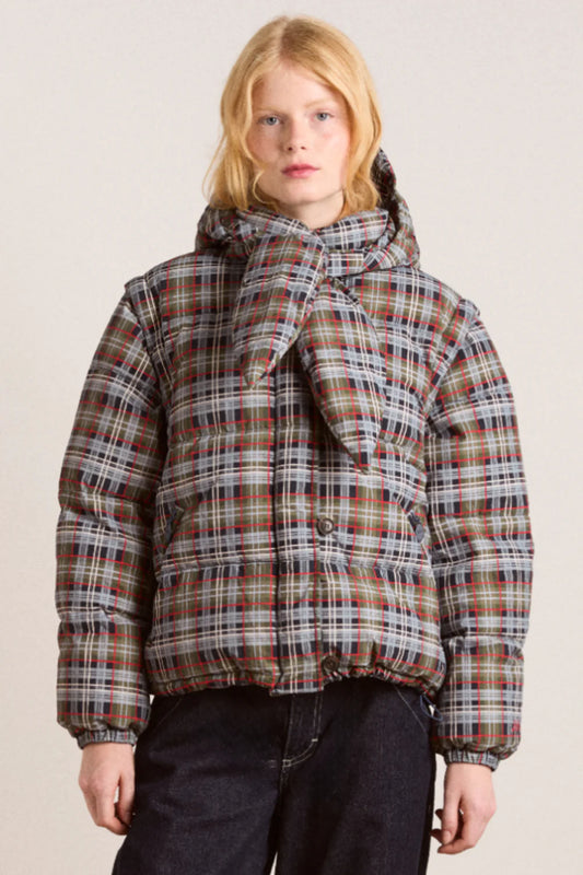 Damson Madder - Pearl Puffer, Multi Check