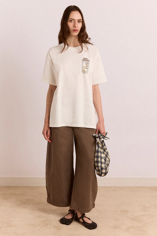 Damson Madder - Quiet Company Tee, Ecru