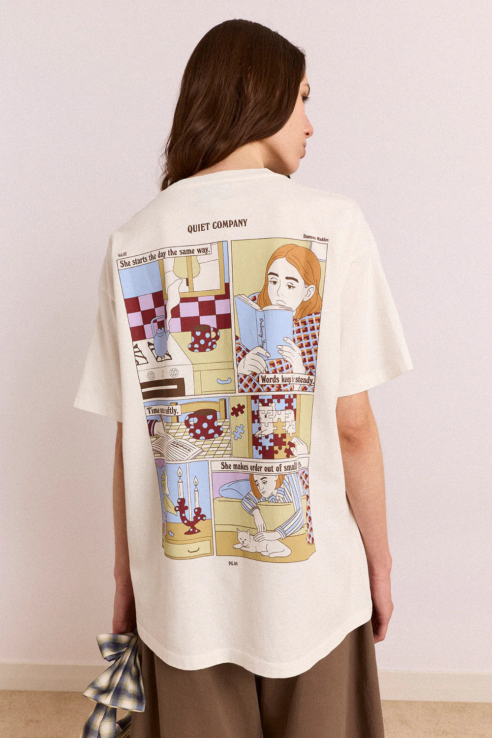 Damson Madder - Quiet Company Tee, Ecru