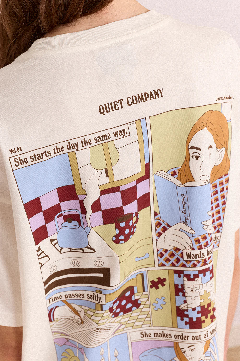Damson Madder - Quiet Company Tee, Ecru
