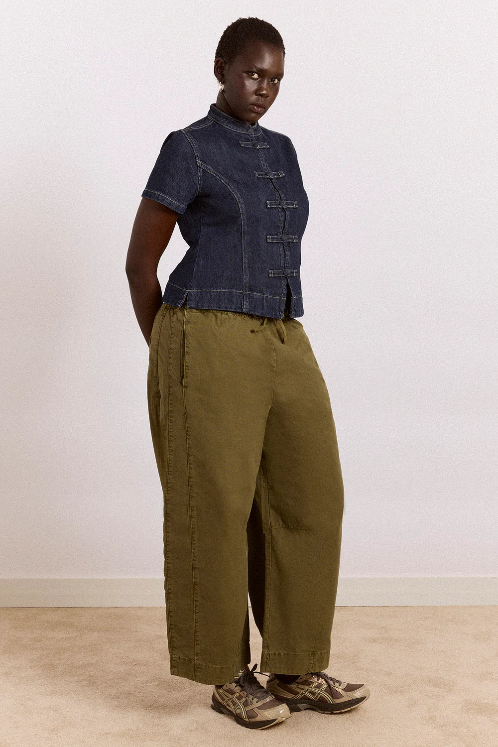 Damson Madder - Felix Twill Trouser, Olive