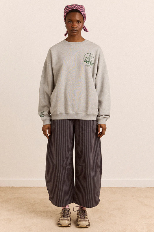 Damson Madder - Deli Dog Sweatshirt, Grey Marl