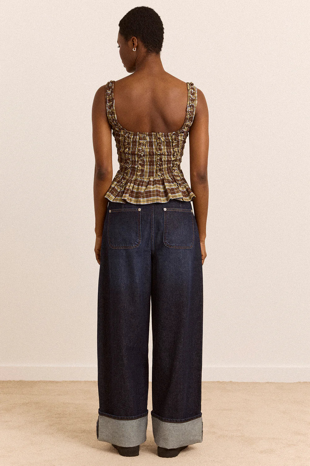 Damson Madder - Raphi Cami, Cocoa Check