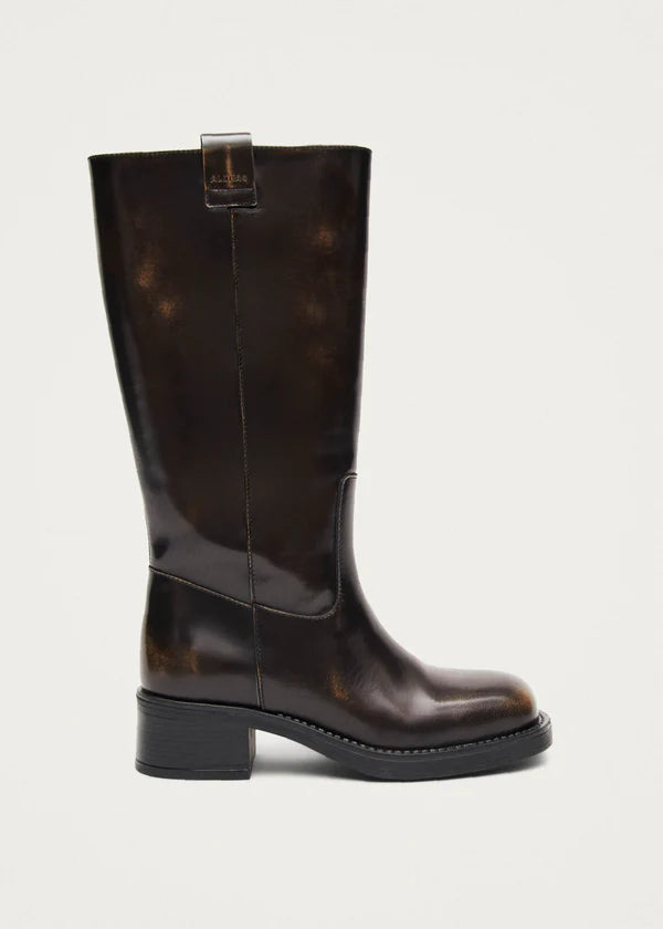 Alohas - Sajan Vintage Effect Leather Boots, Brown