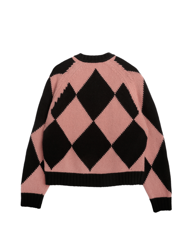YMC - Atomic Cardigan, Black/Pink Diamond