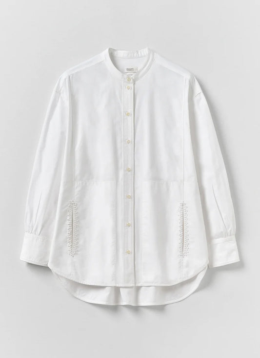 TOAST - French Knot Cotton Shirt, Natural White
